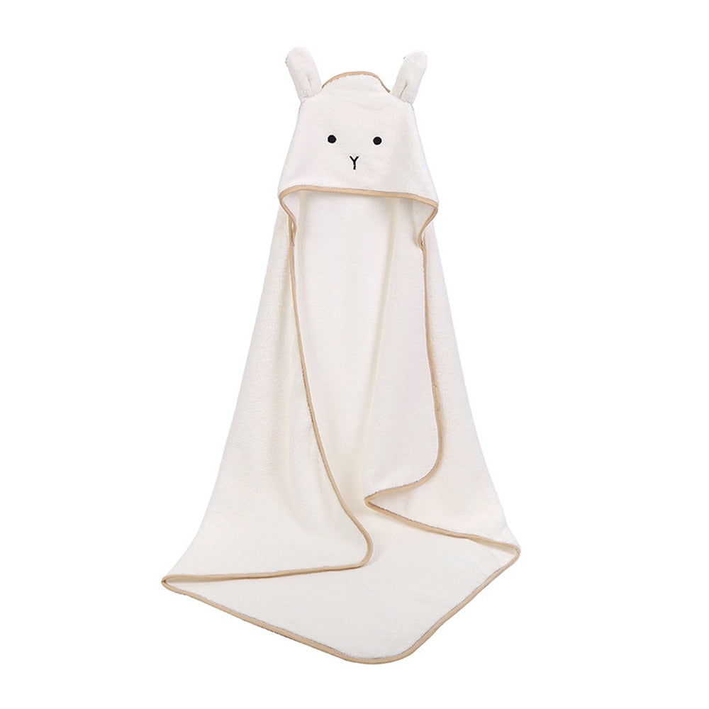 Poncho Bath Towel Toalla Velvet 90*90cm Fleece Hood Towels